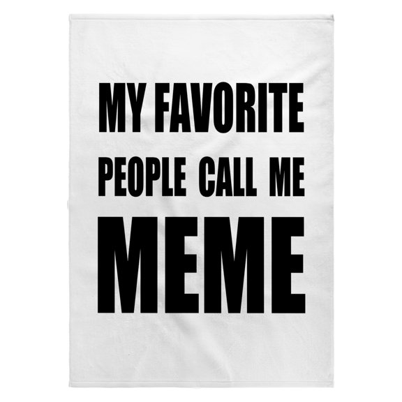 3dRose, My Favorite People Call Me Meme - fun black text design for grandma, 22x30 Bath Hand Pool Towel