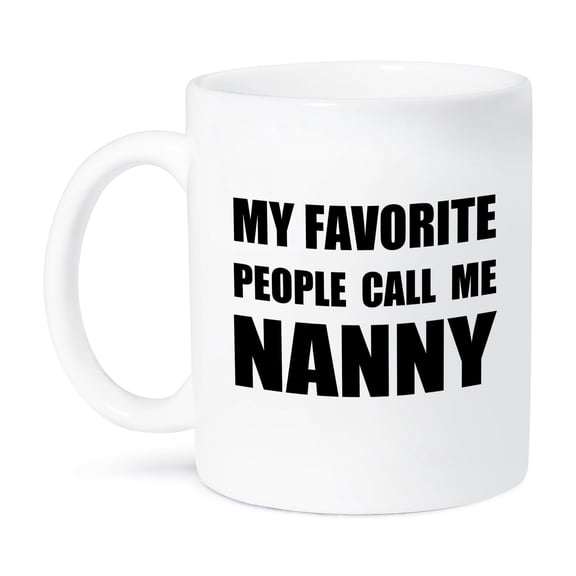 3dRose, My Favorite People Call Me Nanny - fun black text design for grandma, 11oz Mug