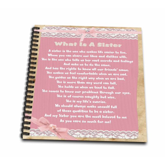 3dRose, My Sisiter The perfect sister gift a beautiful ode to a sibling and gift that will touch her heart, Memory Book 12 x 12 inch