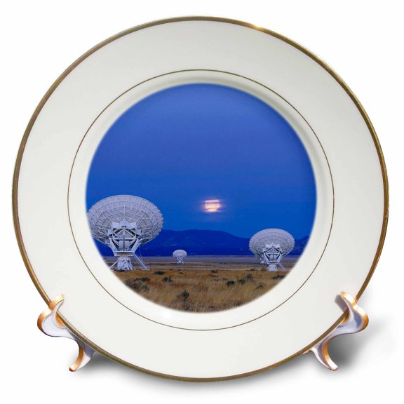 3dRose, NM, San Augustin, 27 Very Large Array antennas - US32 BJA0061 - Jaynes Gallery, 8 inch Porcelain Plate