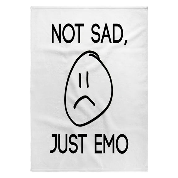 3dRose, NOT SAD, JUST EMO, 22x30 Bath Hand Pool Towel