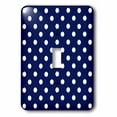 thumbnail image 1 of 3dRose, Navy Blue and White Polka Dot Print, single toggle switch, 1 of 1