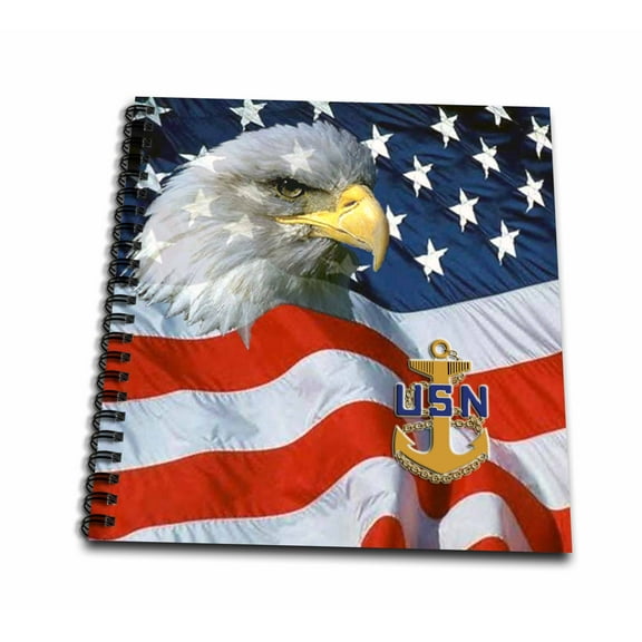 3dRose Navy Chief Petty Office - Drawing Book, 8 by 8-inch