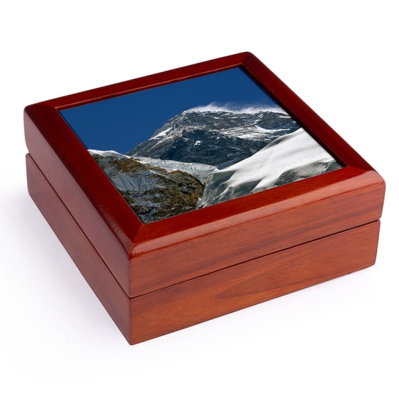 3dRose, Nepal, Mt Everest, Chomolungma, Mountain - AS26 DNY0036 - David Noyes, Jewelry Box 5.5x5.5 inch with 4 inch tile