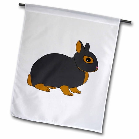 3dRose, Netherland Dwarf Rabbit Design, 12 x 18 inch Garden Flag