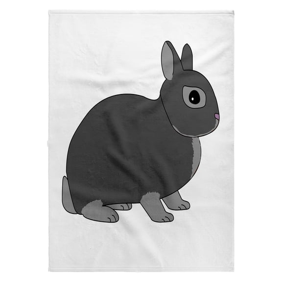3dRose, Netherland Dwarf Rabbit Silver Grey, 22x30 Bath Hand Pool Towel