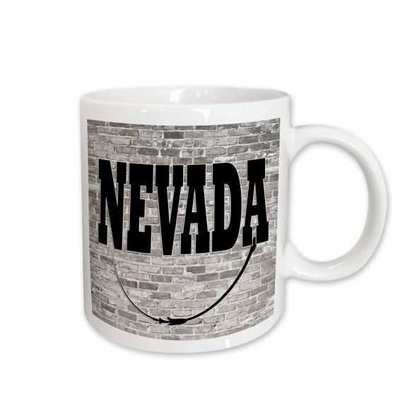 3drose, Nevada. State Capital Is Carson City., 15oz Mug