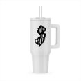 thumbnail image 1 of New Jersey Written Inside The State. White Background., 40oz Tumbler, 1 of 7