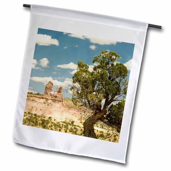 3dRose, New Mexico, Red Rock SP, Pyramid Rock, Cairn - US32 TDR0147 - Trish Drury, 12 x 18 inch Garden Flag
