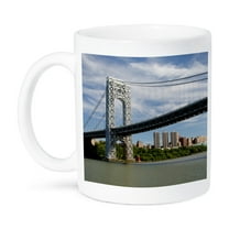 3dRose, New York. George Washington Bridge and Little Red Lighthouse., 11oz Mug