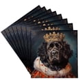 thumbnail image 1 of 3drose, Newfoundland Dog Royal Portrait Canine Majesty, Set of 8 Ceramic Tile Coasters, 1 of 7