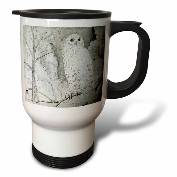 3drose, Night Owl, 14oz Stainless Steel Travel Mug