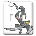 thumbnail image 1 of 3dRose Ninja Monster Cartoon Character - Double Toggle Switch (lsp_102264_2), 1 of 1