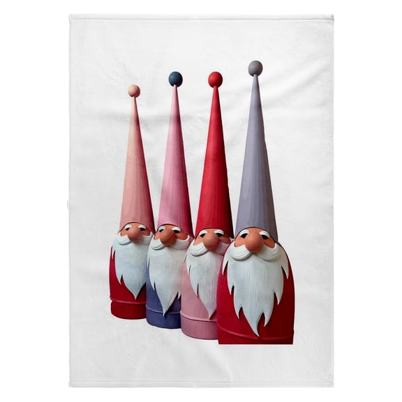 3dRose, Nordic Gnomes Retro Modern Christmas Kitsch Cut Out, 22x30 Bath Hand Pool Towel