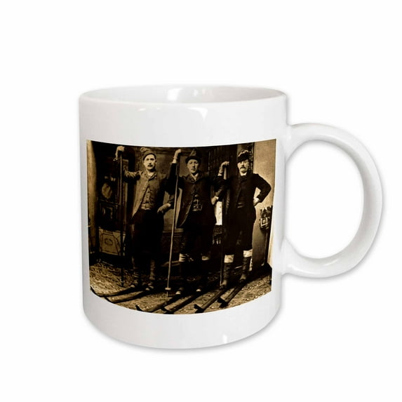 3drose, Nordic Ski Club Sepia Tone, 11oz Mug