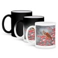 thumbnail image 1 of 3dRose, Northern Cardinals in Common Winterberry bush, Marion Co. IL, 11oz Magic Transforming Mug, 1 of 8