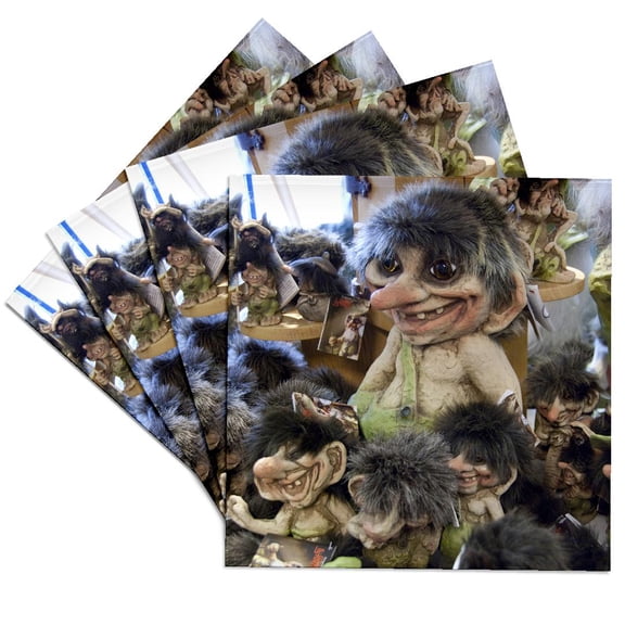 3dRose, Norway, Honningsvag, North Cape, Trolls - EU21 CMI0084 - Cindy Miller Hopkins, Set of 4 Ceramic Tile Coasters