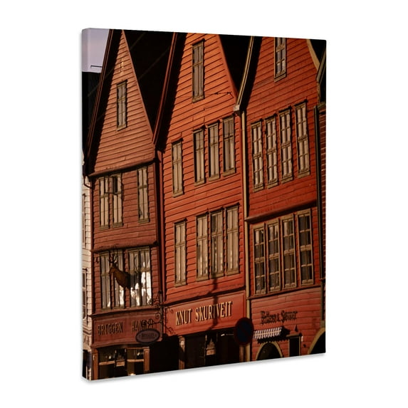 3dRose, Norway, Hordaland, Bergen, Bryggen, Hanseatic Warehouses. , Museum Grade Canvas Wrap 11x14