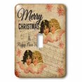 thumbnail image 1 of 3dRose, Nostalgic Christmas Cherub and Typography Illustration, single toggle switch, 1 of 1