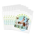 thumbnail image 1 of 3drose, Nurses Rock Pack of Dogs in Trendy Blue and Green Hues, 6 Greeting Cards with Envelopes, 1 of 7