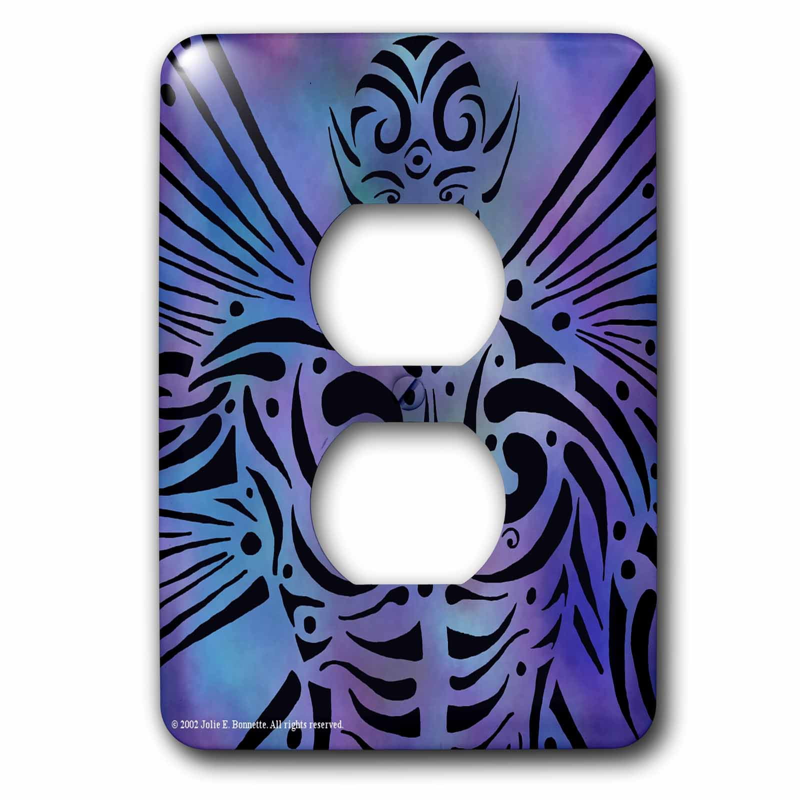 3dRose, Oberon Fairy Male Tribal Fantasy Abstract, 2 plug outlet cover