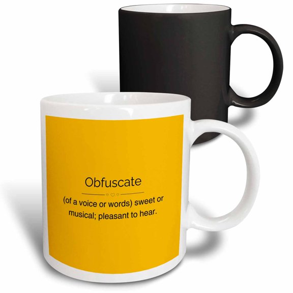 3drose, Obfuscate and Its Meaning Typography, 11oz Magic Transforming Mug