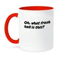 thumbnail image 1 of 3dRose, Oh, what fresh hell is this, 11oz Two-Tone Red Mug, 1 of 7