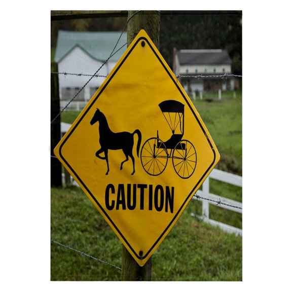 3dRose, Ohio. Caution, horsedrawn buggys, farm - US36 BTH0001 - Brenda Tharp, 22x30 Bath Hand Pool Towel