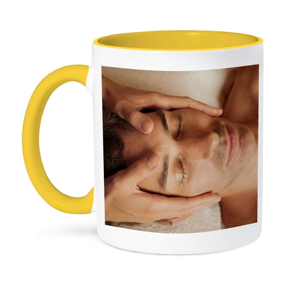 3dRose, Ojo Caliente Mineral Springs and Spa, New Mexico - US32 JMR1097 - Julien McRoberts, 15oz Two-Tone Yellow Mug