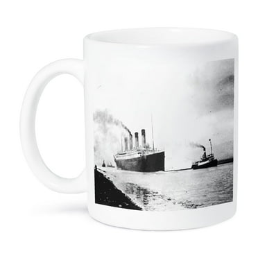 3dRose, Old Photograph Of Titanics Trial Run, 15oz Mug