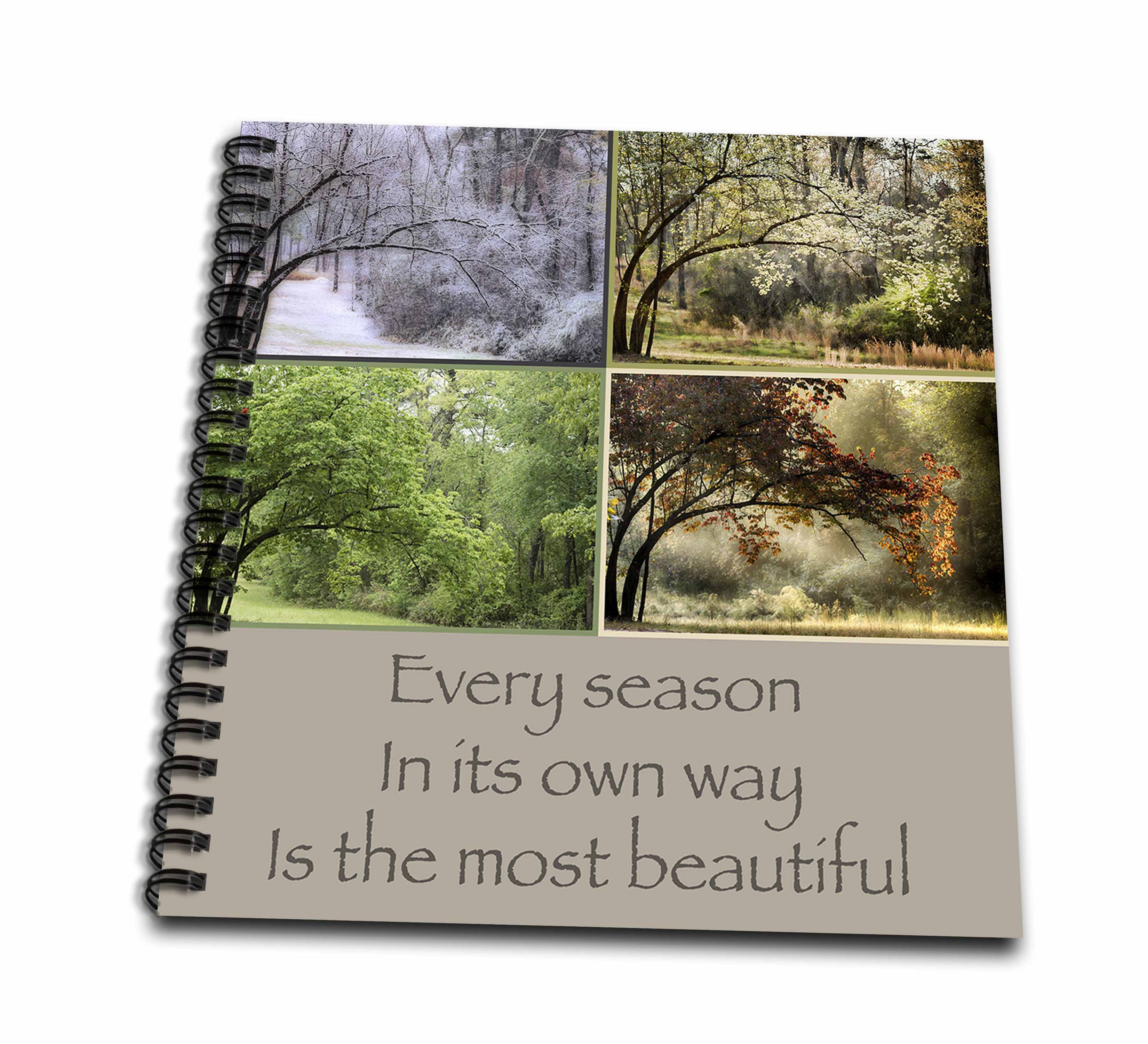 3dRose, One tree in four different seasons, Mini Notepad 4 x 4 inch