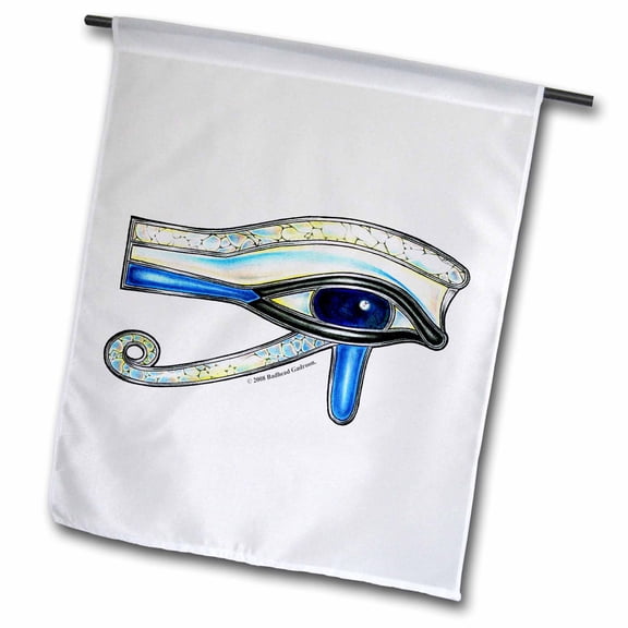 3dRose, Opalite Eye of Ra Egyptian Pagan Art, 18 x 27 inch Garden Flag
