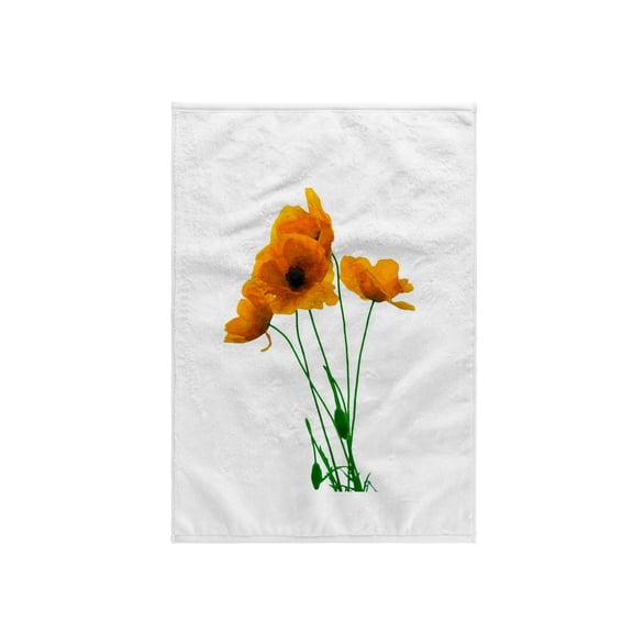 3dRose, Orange Poppy Artistic Design Vector, 15x22 Hand Towel
