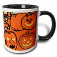 thumbnail image 1 of 3drose, Orange Pumpkins, 11oz Two-tone Black Mug, 1 of 6