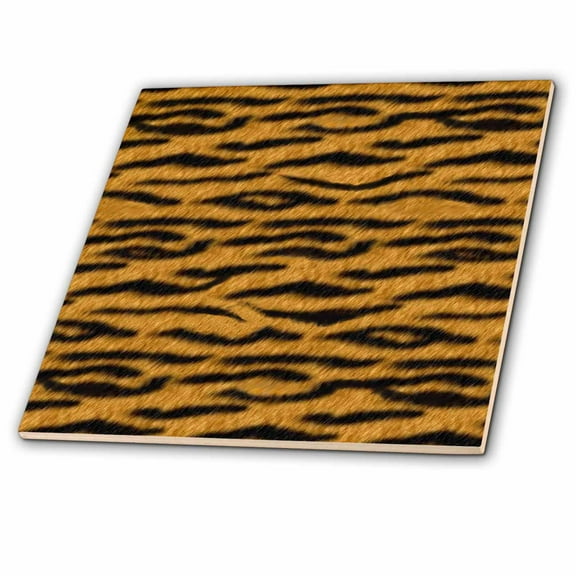 3dRose, Orange Tiger Animal Print, 8 Inch Ceramic Tile