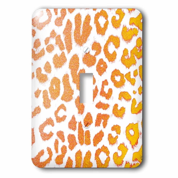 3dRose, Orange and Yellow Leopard Print Animal Prints, single toggle switch
