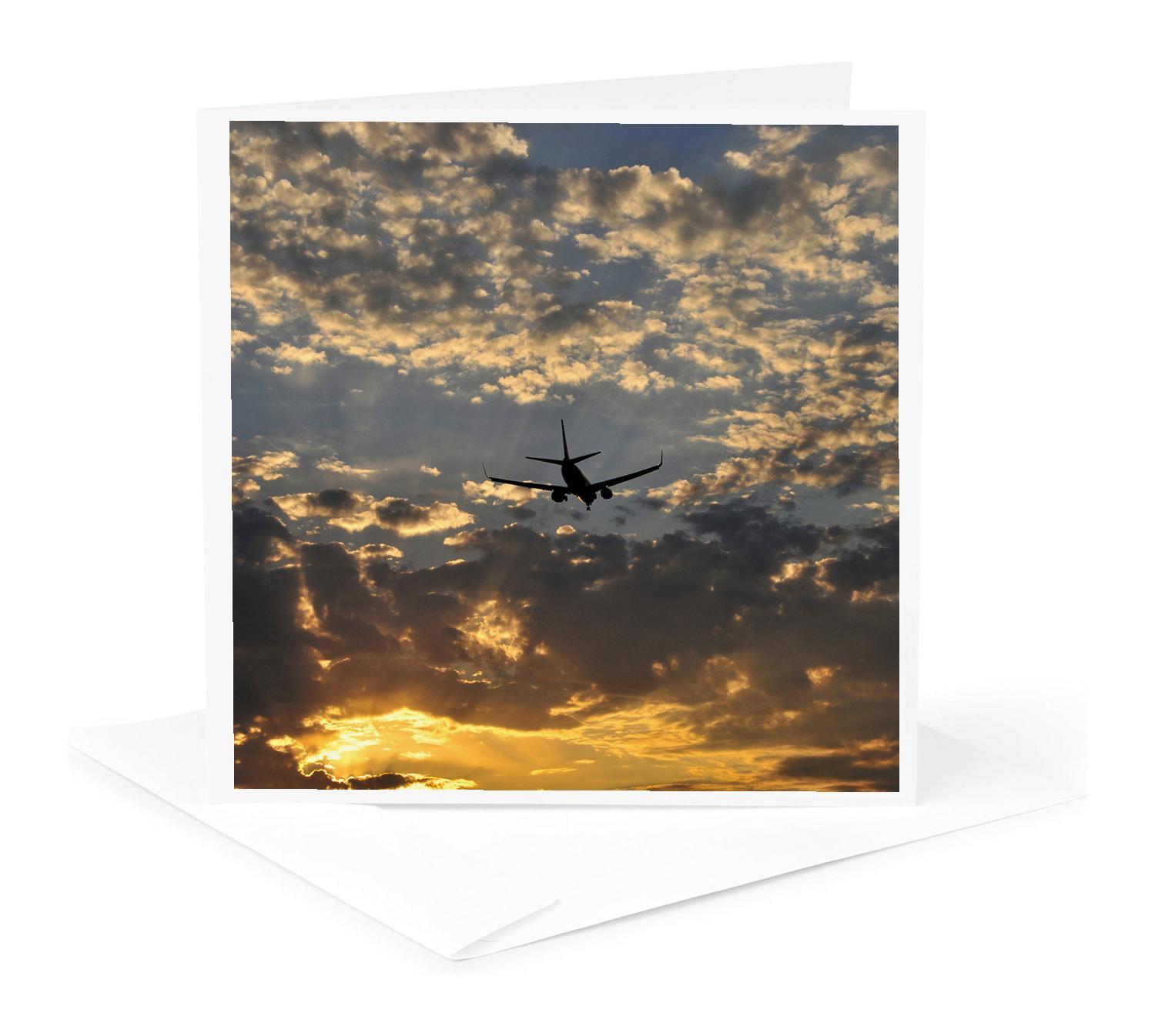 3dRose, Oregon, Portland. Airplane with landing gear - US38 BJA0456 - Jaynes Gallery, 1 Greeting Card with envelope