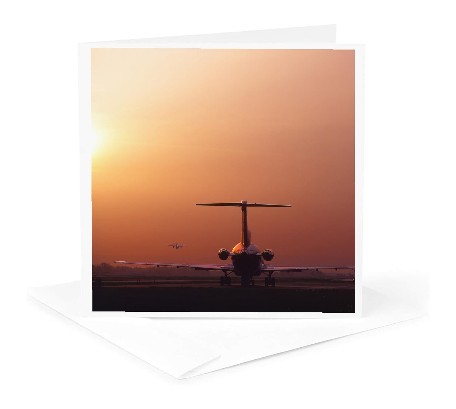 3dRose, Oregon, Portland International Airport, Airplane - US38 BJA0055 - Jaynes Gallery, 1 Greeting Card with envelope
