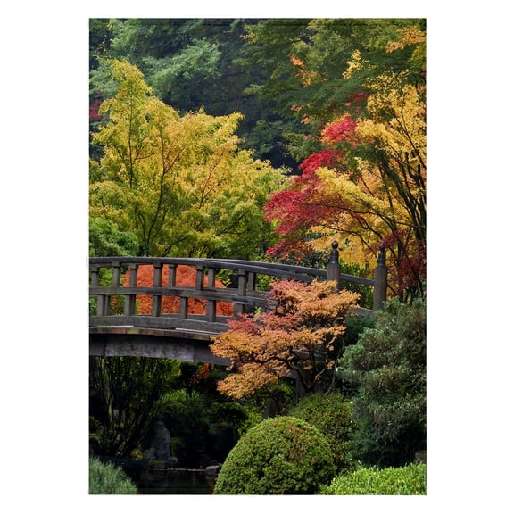 3dRose, Oregon, Portland. Wooden bridge, Japanese Garden - US38 BJA0651 - Jaynes Gallery, 22x30 Bath Hand Pool Towel