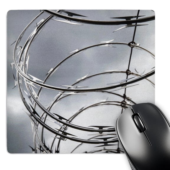 3dRose, Oregon, Springfield, Fall Creek Lake. Barbed Wire., MousePad