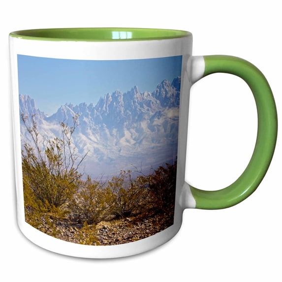 3drose, Organ Mountains, Las Cruces, New Mexico - Us32 Ldi0002 - Larry Ditto, 15oz Two-tone Green Mug