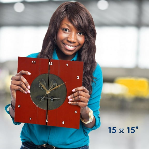 3dRose, Oriental Lock, 15x15 Wall Clock