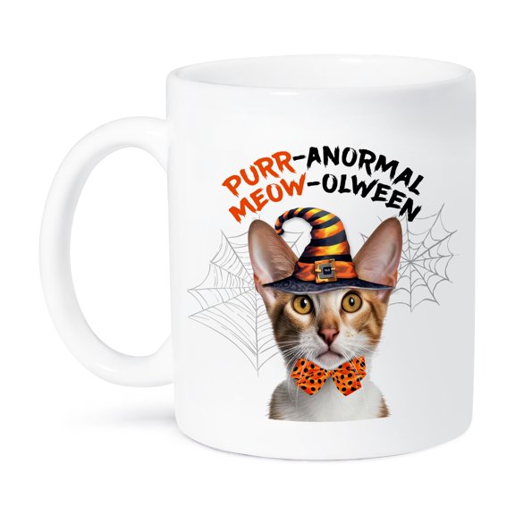 3dRose, Oriental Shorthair Halloween Kitty Cat in a Wizard Costume, 11oz Mug