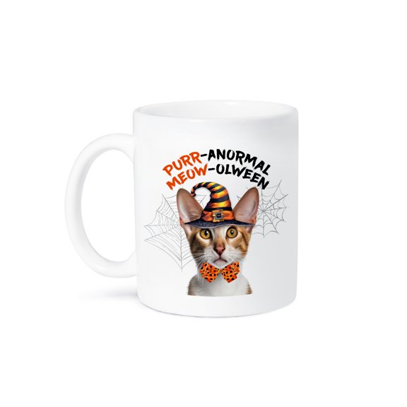 3dRose, Oriental Shorthair Halloween Kitty Cat in a Wizard Costume, 15oz Mug