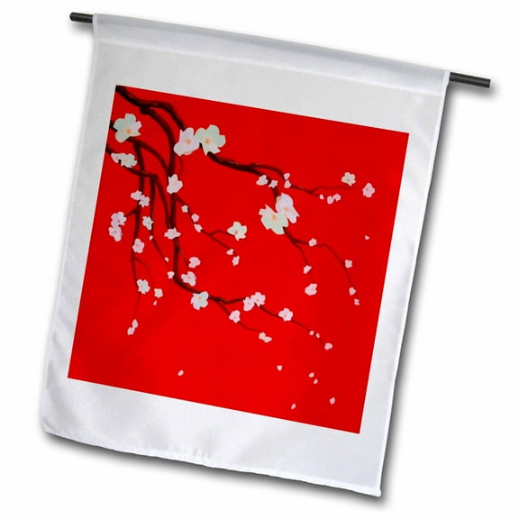 3dRose, Orients Red Express, 12 x 18 inch Garden Flag