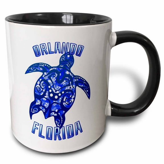 3drose, Orlando Florida Sailing Nautical Anchor If You Love Boating., 11oz Two-tone Black Mug