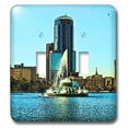 thumbnail image 1 of 3dRose, Orlando Lake Eola with Fountain Cartoon, double toggle switch, 1 of 1