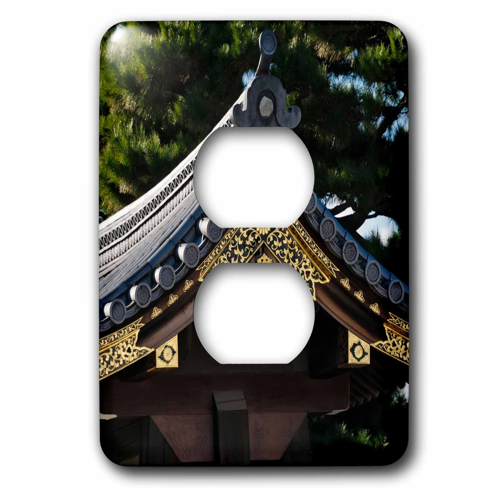 3dRose, Ornate roof of the Nijo Castle, Kyoto, Japan, 2 plug outlet cover