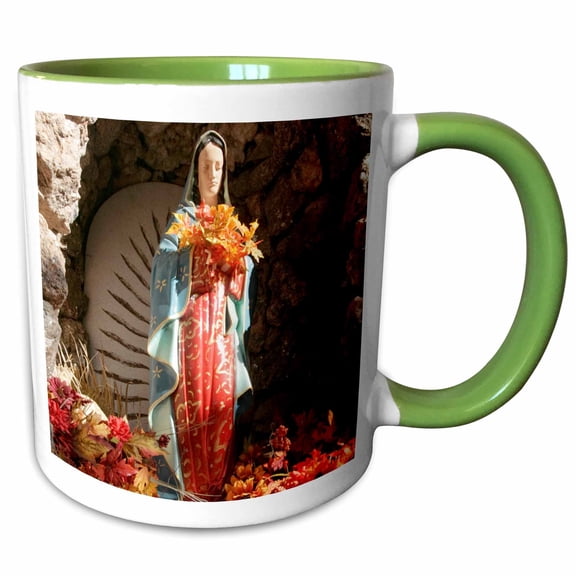 3drose, Our Lady of Guadalupe, Christianity, Nm - Us32 Jmr0008 - Julien Mcroberts, 11oz Two-tone Green Mug