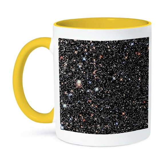 3dRose, Outer Space Telescope View Astronomy Science, 11oz Two-Tone Yellow Mug